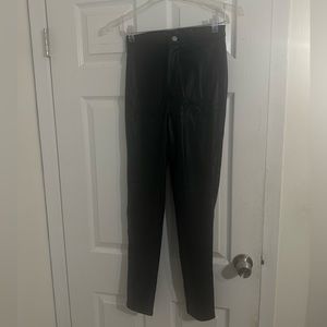 Streetwear Society Black Faux Leather Pants